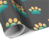 Retro Sunset Foto Vathers Day Best Cat Vater jemal Geschenkpapier (Rolleneckpunkt)