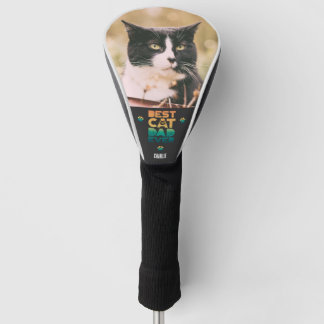 Retro Sunset Foto Vathers Day Best Cat Vater jemal Golf Headcover