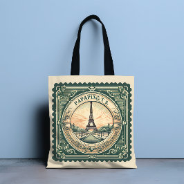 Retro Sunset French Eiffel Tower Paris Frankreich Tasche