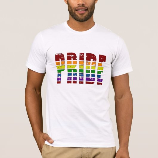Retro Sunset Gay Pride Rainbow LGBTQ2S+ T-Shirt (Vorderseite)