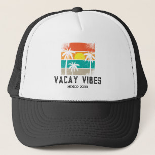 Retro Sunset Girl's Wiedersehen Vacation Vacay Vib Truckerkappe
