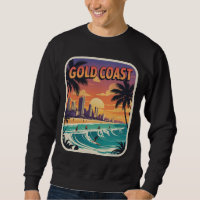 Retro Sunset Gold Coast Australia Surfer Beach
