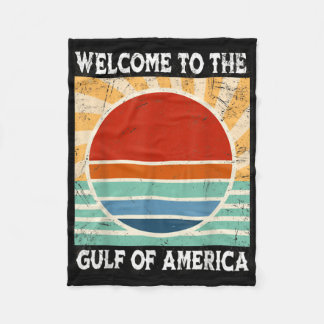 Retro Sunset Golf von Amerika Golf von Mexiko Pa Fleecedecke
