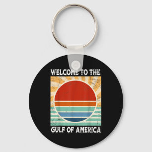 Retro Sunset Golf von Amerika Golf von Mexiko Pa Schlüsselanhänger