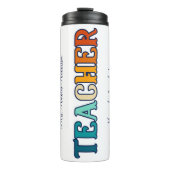 Retro Sunset Gradient Teacher Wertgutschein Gesche Thermosbecher (Vorderseite)