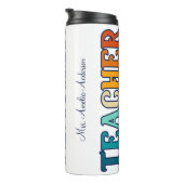 Retro Sunset Gradient Teacher Wertgutschein Gesche Thermosbecher (Nach rechts gedreht)