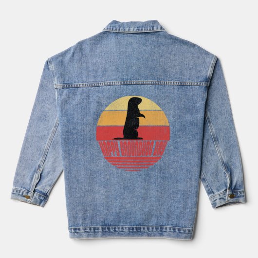 Retro Sunset Groundhog Day Jeansjacke (Rückseite)