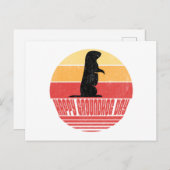 Retro Sunset Groundhog Day Postkarte (Vorne/Hinten)