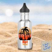 Retro Sunset - Heute nicht Edelstahlflasche