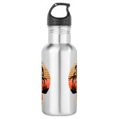 Retro Sunset - Heute nicht Edelstahlflasche (Vorderseite)