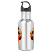 Retro Sunset - Heute nicht Edelstahlflasche (Rückseite)