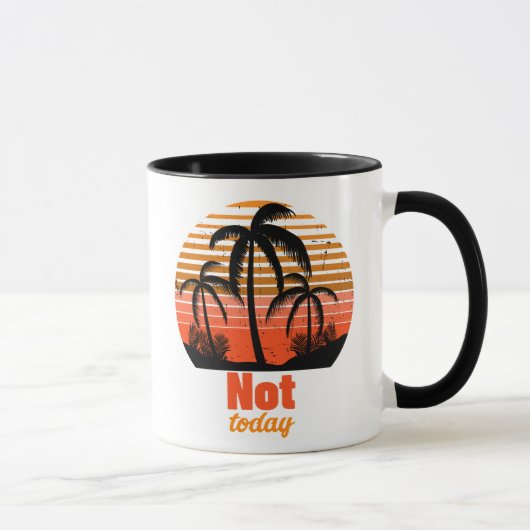 Retro Sunset - Heute nicht Tasse (Rechts)