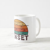 Retro Sunset Horizon Graphic Mug' Kaffeetasse (VorderseiteRechts)