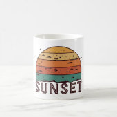 Retro Sunset Horizon Graphic Mug' Kaffeetasse (Mittel)