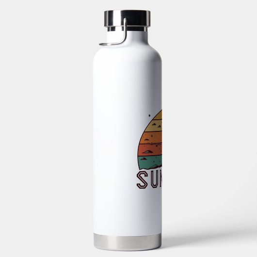 Retro Sunset Horizon Graphic Mug' Trinkflasche (Rechts)