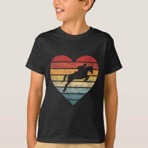 Retro Sunset Horse Lover Rider Reitsport T-Shirt
