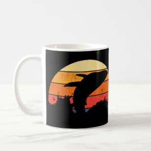Retro Sunset Humpback Whale Breaching Kaffeetasse