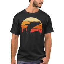 Retro Sunset Humpback Whale Breaching