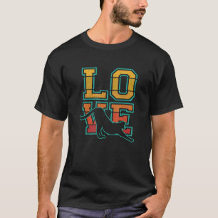 Retro Sunset I Liebe Cheetahs Idee für Tiere T-Shirt