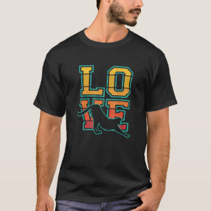 Retro Sunset I Liebe Cheetahs Idee für Tiere T-Shirt