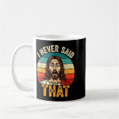 Retro Sunset I Never Said That Funny Shocked Jesus Kaffeetasse (Links)