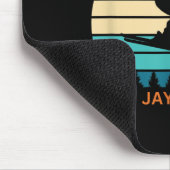 Retro Sunset Jay Peak Vermont Skifahrer Mousepad (Ecke)