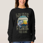 Retro Sunset Lake Fischen Fischer Hobby Fischen Sweatshirt (Vorderseite)