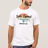 Retro Sunset Lake Squad Family Wiedersehen Summer T-Shirt (Vorderseite)