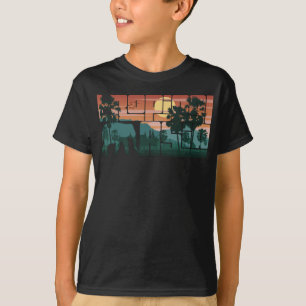Retro Sunset Landschaft Asien Thailand - Typografi T-Shirt