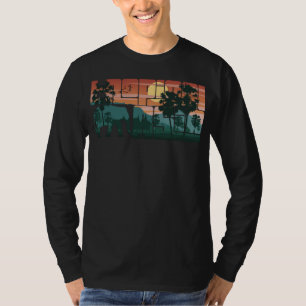Retro Sunset Landschaft Asien Thailand - Typografi T-Shirt