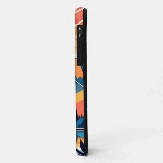 Retro Sunset Landschaft Personalisiert Case-Mate iPhone Hülle (Hinten/Links)