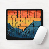 Retro Sunset Landschaft Wandern neben dem Wasser Mousepad (Mit Mouse)
