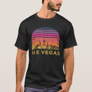 Retro Sunset Las Vegas Nevada Shirt Vintag Skylin