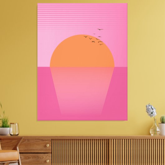 Retro Sunset Leinwanddruck (Insitu (Wohnzimmer))