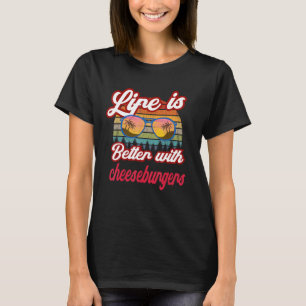Retro Sunset Life besser mit Käsermeister T-Shirt