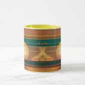 Retro Sunset Lines Aesthetic Combo Coffee Mug Tasse (Zentrum)