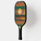 Retro Sunset Lines Aesthetic Pickleball Paddle (Links)