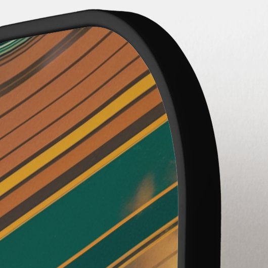 Retro Sunset Lines Aesthetic Pickleball Paddle (Linke Seite)