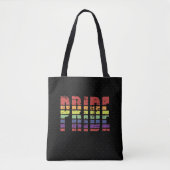 Retro Sunset Lines Gay Pride Rainbow Flag Grunge Tasche (Vorderseite)