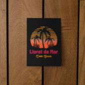 Retro Sunset Lloret de Mar Spanien Urlaub Postkarte