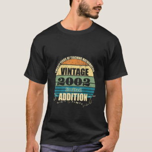 Retro Sunset Math Lehrer 20 Jahre Nachschub T-Shirt
