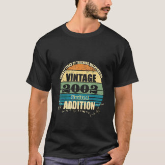 Retro Sunset Math Lehrer 20 Jahre Nachschub T-Shirt