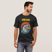 Retro Sunset Meow Catfish T-Shirt (Vorne ganz)