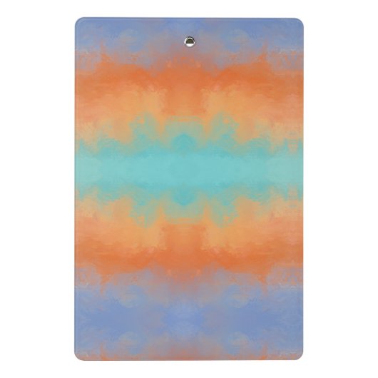 Retro Sunset Mini Klemmbrett (Rückseite)