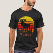 Retro Sunset Moose T-Shirt (Vorderseite)