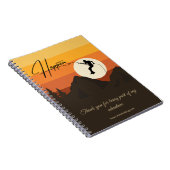 Retro Sunset Mountain Adventure Klettern Danke Notizblock (Rechte Seite)