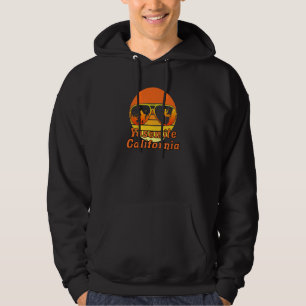 Retro Sunset Mountain Wanderung Yosemite Californi Hoodie