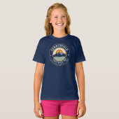 Retro Sunset Mountains Familienwandern Matching T-Shirt (Vorne ganz)