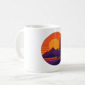 Retro Sunset Nature Vibes | Vintage 80s Aesthetic  Kaffeetasse (Vorderseite Links)