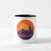 Retro Sunset Nature Vibes | Vintage 80s Aesthetic Tasse (Zentrum)
